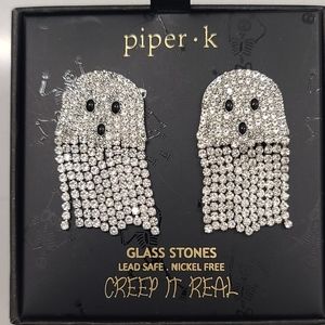 CASPER GHOST crystal earrings, bnib